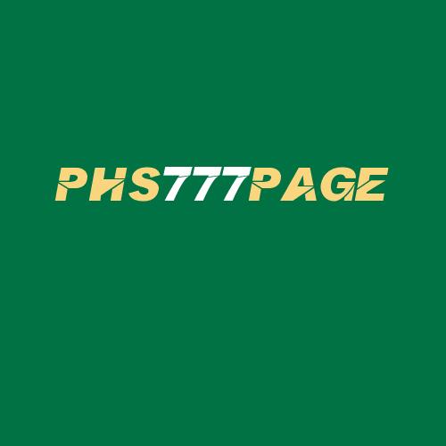 Logo da PHS777PAGE